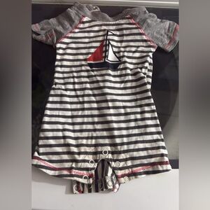 Striped Sailboat Kids Bodysuit